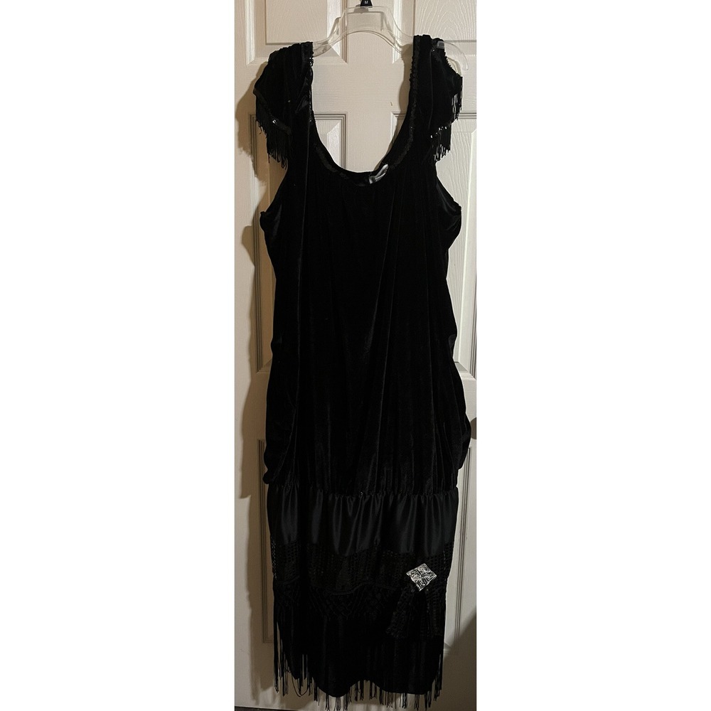 Chicago Flapper dress 1920's Black Costume womens SIZE PLUS 8x Halloween